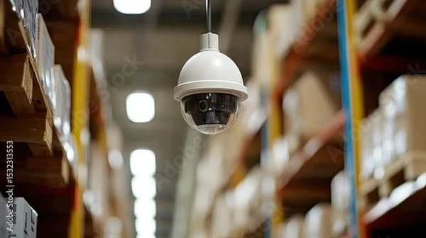 Obraz Surveillance camera footage still of pre-blast warehouse