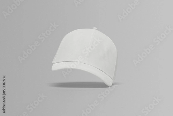 Fototapeta Blank baseball cap isolated on white background