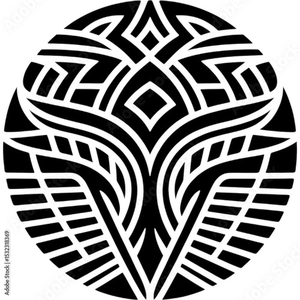 Fototapeta Circular Abstract Design with Organic Forms