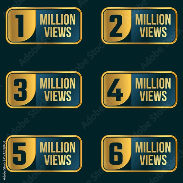 Fototapeta views badge design for thumbnail design