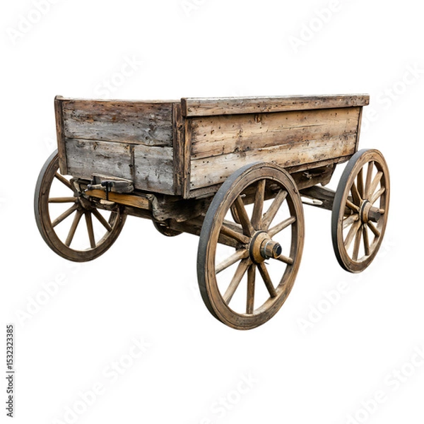 Obraz Antique Wooden Farm Wagon Rustic Charm and History
