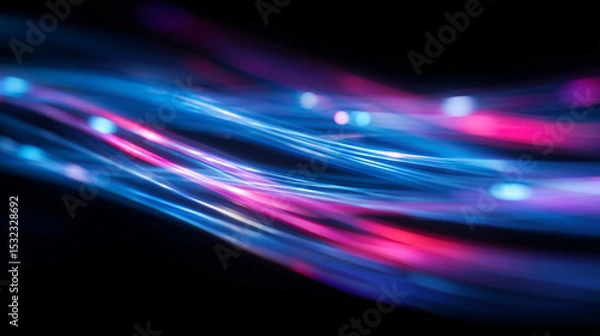 Fototapeta Vibrant Abstract Background: Blue, Pink, and Purple Light Trails for Design Projects