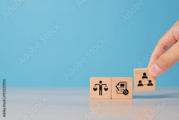 Obraz Emphasizing integrity and corporate compliance, the image represents ethical decision-making and responsible leadership