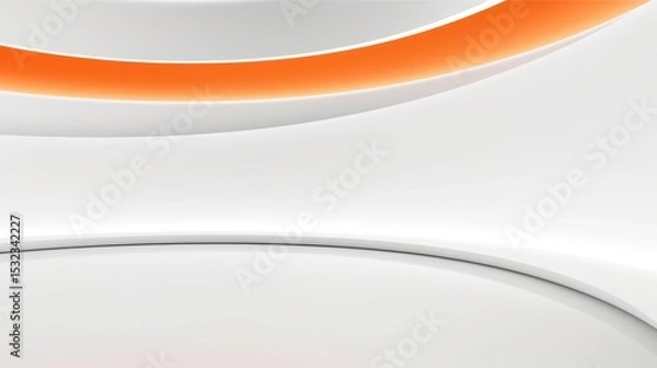 Fototapeta Abstract flowing white background with glowing vibrant resembling waves  futuristic architecture space creating a serene and modern aesthetic
