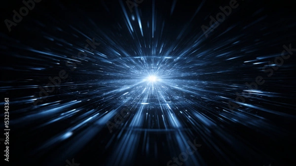 Fototapeta Stunning Blue Light Burst: Abstract Background Texture for Design Projects