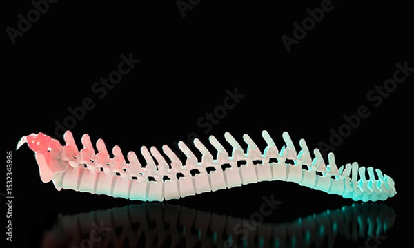Fototapeta 3d rendering of human spine