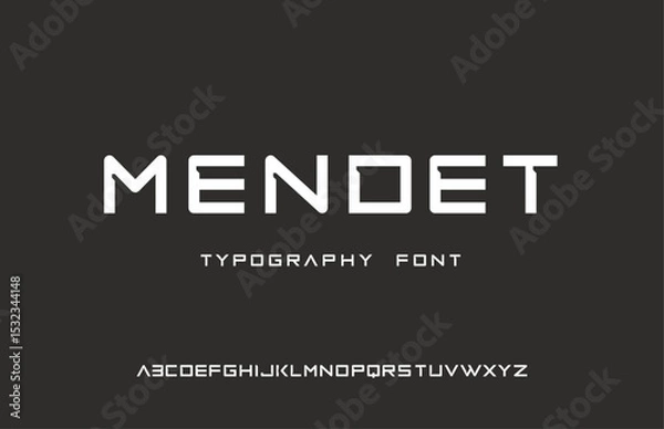 Fototapeta MENDET, font,  MInimal  Typography Font, logo, creative logo, font, Minimal font, logos fashion vector illustration