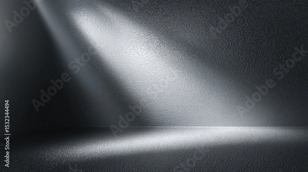 Fototapeta Dramatic Spotlight on Textured Dark Surface:  Perfect for Product Displays & Backgrounds