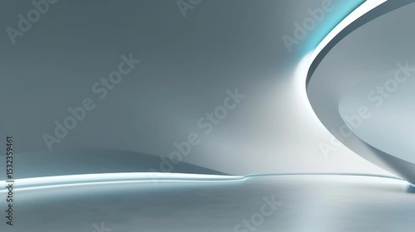 Fototapeta Free abstract dark background minimal futuristic vibrant glowing wave architectural space wallpaper backdrop