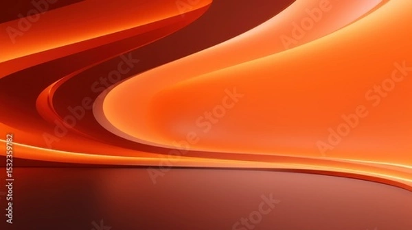 Fototapeta Free abstract dark background minimal futuristic vibrant glowing wave architectural space wallpaper backdrop