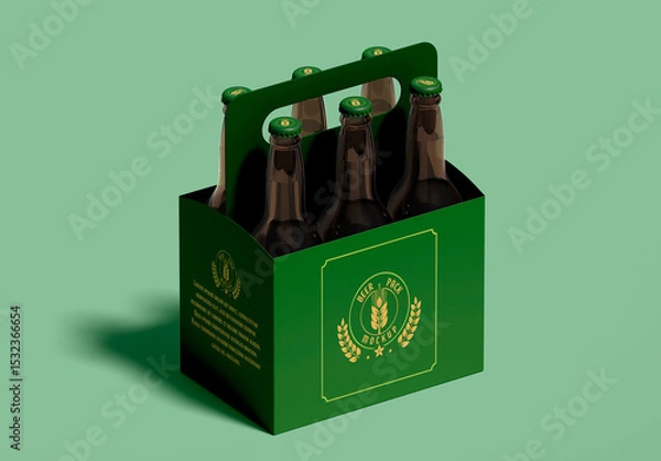 Obraz Six-Pack Beer Carrier Box Mockup