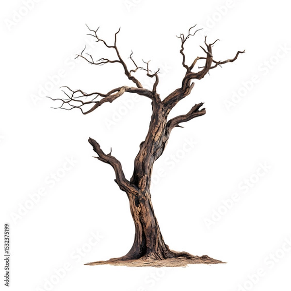 Fototapeta Ancient Weathered Tree A Striking Digital Rendering