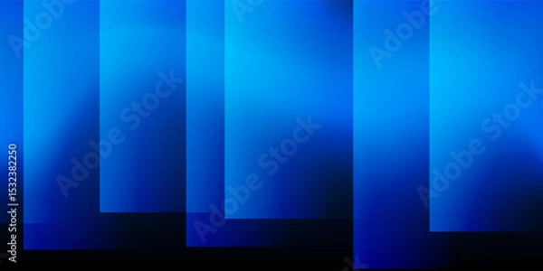 Fototapeta A modern abstract design featuring a smooth blue gradient background with overlapping transparent squares. Harmonious colors, professional look, ideal for business use, websites, etc. Vector design.