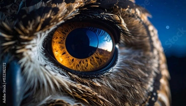 Obraz Close-Up of Owl's Eye