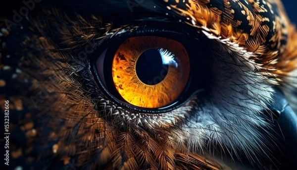 Obraz Macro Owl Eye Reflection