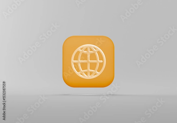 Obraz 3D App Icon Logo Mockup