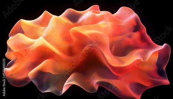 Fototapeta Abstract, flowing form with vibrant color gradients.