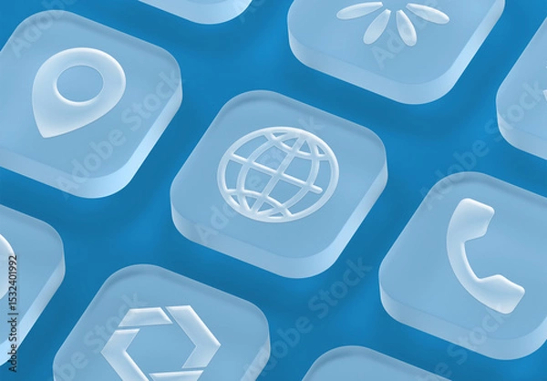 Obraz 3D App Icon Logo Mockup