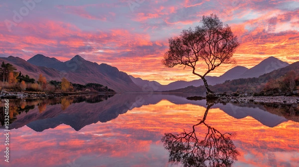 Obraz sunset in the mountains