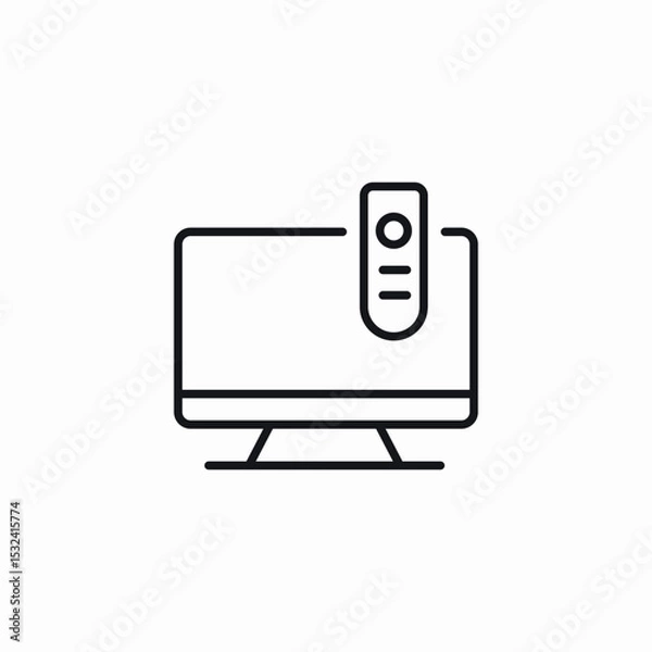 Fototapeta tv remote controller icon sign vector