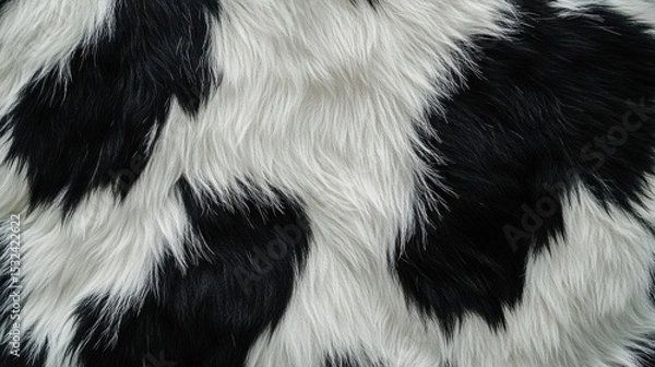 Obraz panda fur texture, black and white