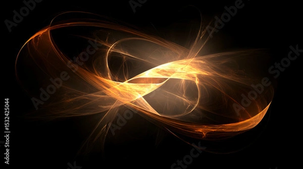 Fototapeta energy pulses radiating from a central core in a dark space background