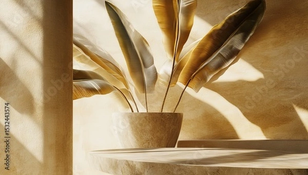 Obraz For an elegant and professional product presentation, Podium and Brown provides a rendered display stand