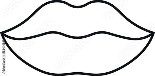 Obraz Lips line icon. Human signs and symbols.