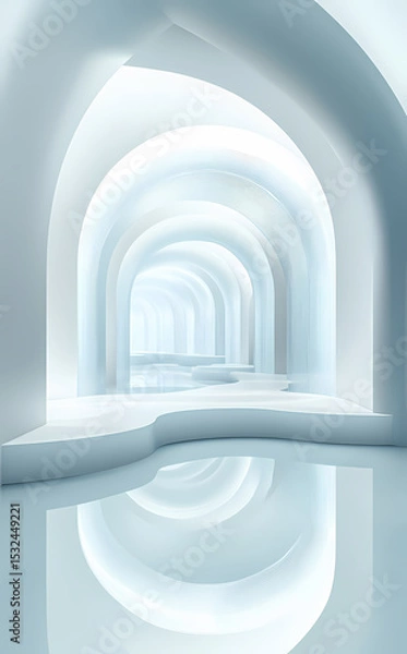 Obraz Abstract Light-Filled Architectural Tunnel