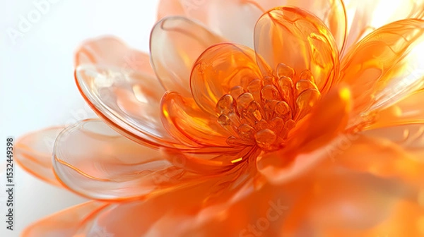 Obraz Abstract Transparent Orange Flower Design