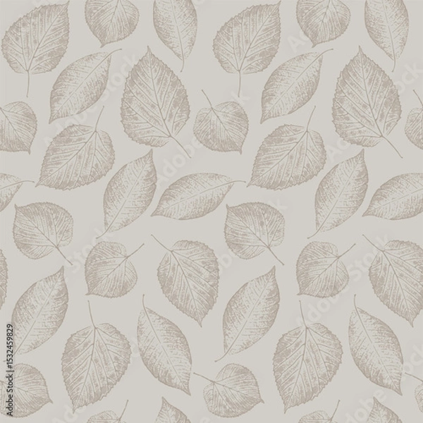 Obraz Seamless Autumn Leaves Pattern for Paper Gift Wrap And Fabric Print