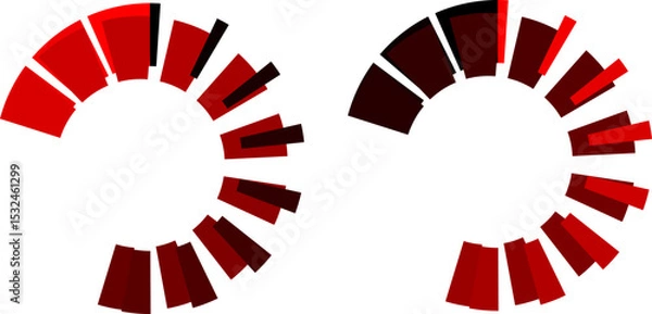 Obraz stylized arrows of various shapes and sizes for decoration and decoration, infographics, vector