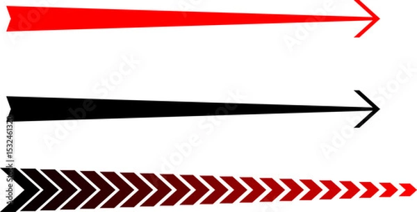 Obraz stylized arrows of various shapes and sizes for decoration and decoration, infographics, vector