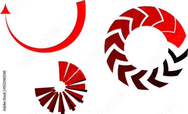 Obraz stylized arrows of various shapes and sizes for decoration and decoration, infographics, vector