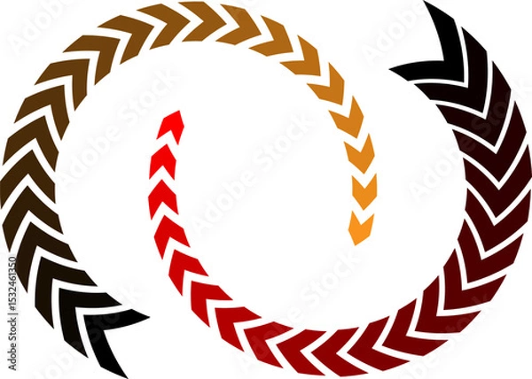 Obraz stylized arrows of various shapes and sizes for decoration and decoration, infographics, vector