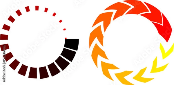 Obraz stylized arrows of various shapes and sizes for decoration and decoration, infographics, vector