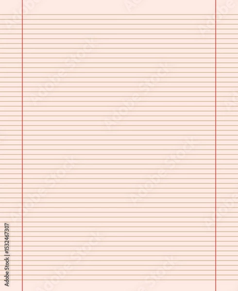 Obraz Grid paper. Abstract striped background with color horizontal lines. Geometric pattern for school, wallpaper, textures, notebook. Lined paper blank isolated on transparent background.