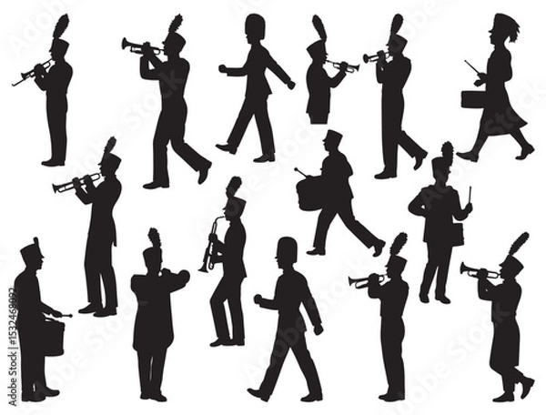 Obraz MARCHING BAND SILHOUETTE