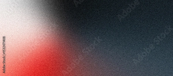 Fototapeta Dark vibrant black red white blurred grainy background, abstract noise texture effect banner backdrop, copy space