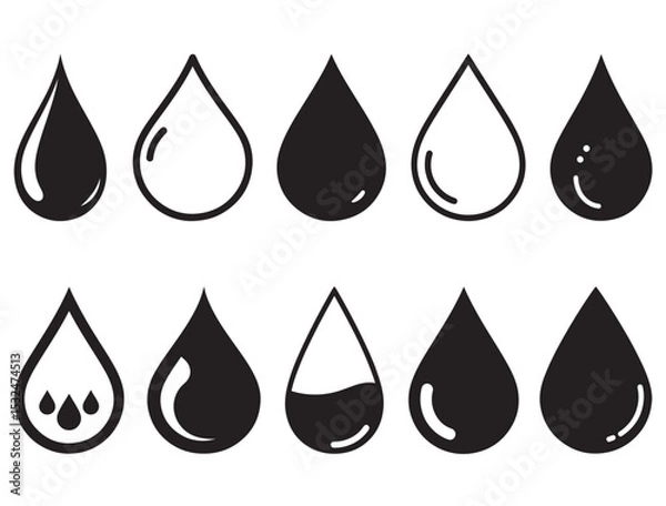 Fototapeta WATER DROP SILHOUETTE