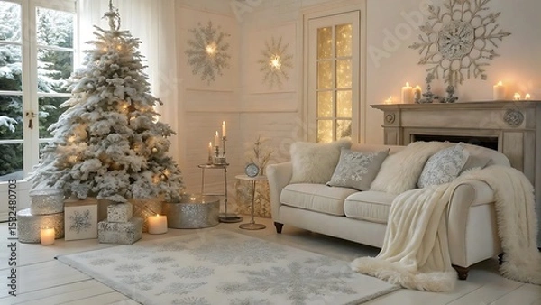 Obraz christmas tree with christmas decorations