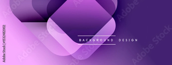 Fototapeta Abstract purple gradients form flowing shapes. Modern design features text reading background design centered within composition. Minimalist aesthetic.