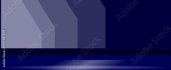 Obraz Abstract light bulb flickering in a 3D empty office corridor with an architectural design concept