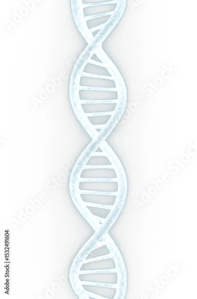 Fototapeta Minimal White DNA Helix on Transparent Background