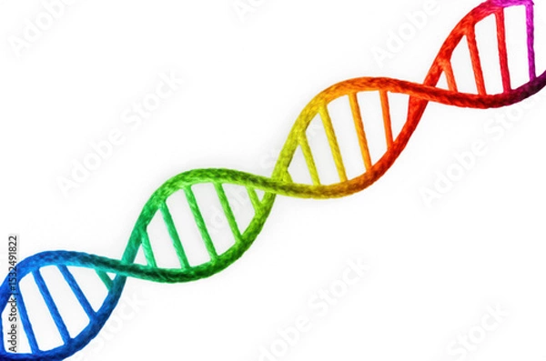 Fototapeta Vibrant Rainbow Helix on Transparent Background