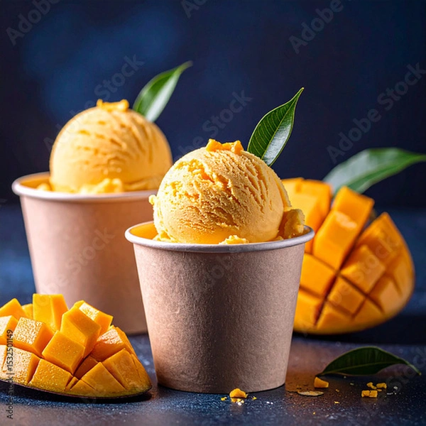 Obraz mango ice cream looks delicious