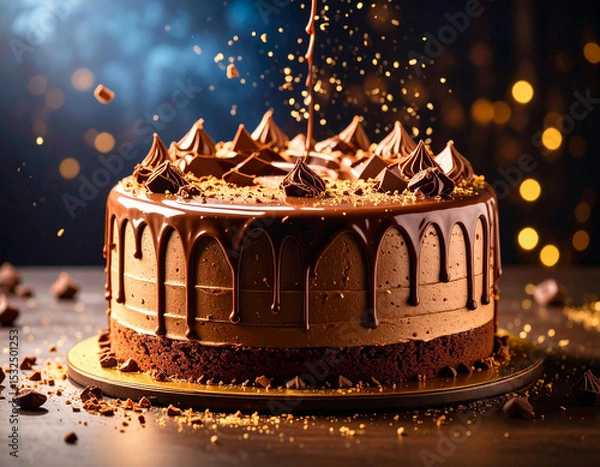 Obraz chocolate cake looks delicious