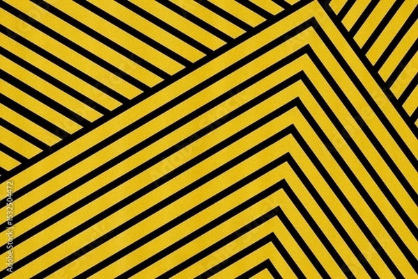 Fototapeta Abstract background with gold stripes line texture. Pattern of golden lines on black background. Luxury background. Beautiful design for wallpaper, decor, cover, card, banner, template, etc.