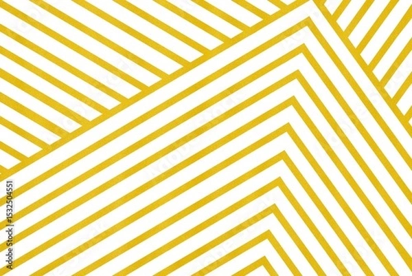 Fototapeta Pattern of golden lines stripes on white background. Abstract background with gold stripes line texture. Luxury background. Beautiful design for wallpaper, decor, cover, card, banner, template, etc.