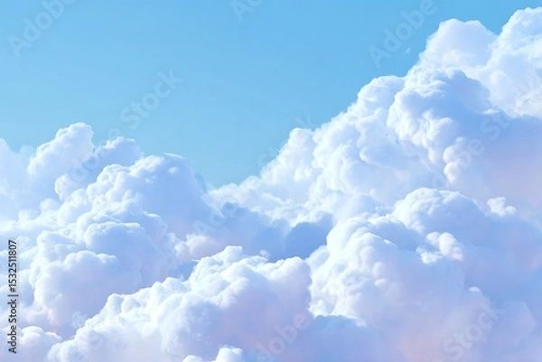Fototapeta High-resolution floating white cloud cutout for graphics